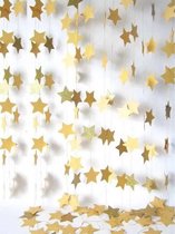 Gouden Ster Glitter - Guirlande - Vlaggenlijn - Slinger – Vlag | Kerst - Christmas | Huwelijk - Geboorte - Feest - Verjaardag - Jubileum - Bruiloft - Babyshower - Event - Wedding -