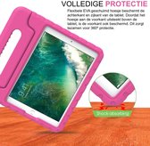 Hoes geschikt voor iPad 2022 / 2021 / 2020 10.2 inch - Screen Protector GlassGuard - Kinder Back Cover Kids Case Hoesje Roze & Screenprotector