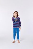 Woody - Jongens-Heren pyjama blauw-rood Wasbeer - Maat 104