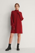 NA-KD Gebreide mini jurk met hoge hals Dames  - Maat M
