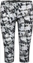 Ladies' Sports 3/4 Tights - Zwart-grijs-bedrukt/zwart - M