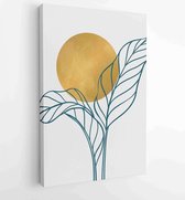 Canvas schilderij - Botanical and gold abstract wall arts vector collection. 2 -    – 1875717850 - 80*60 Vertical
