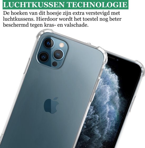 TechNow Coque anti-choc pour iPhone 12 Pro Max - Protecteur d'écran complet et d'appareil photo pour iPhone 12 Pro Max - Transparent