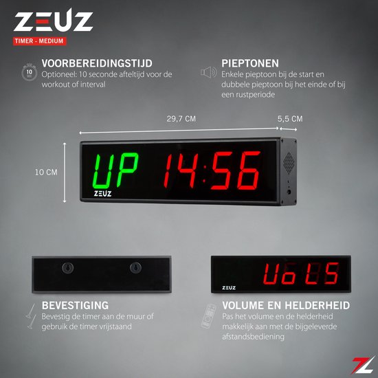 ZEUZ® Mini Crossfit, Fitness & Sport Interval Timer
