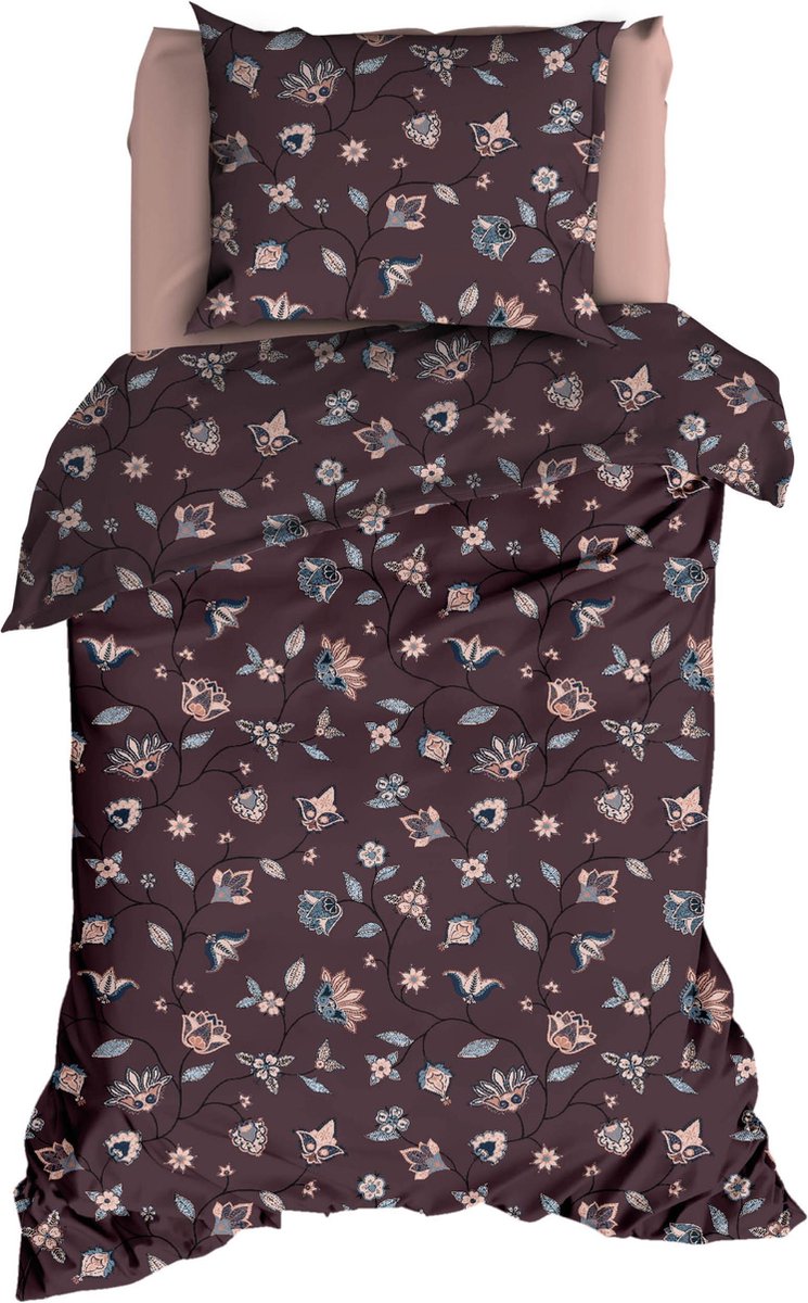 Satin d`or Satijn Dekbedovertrek 140X200/220 Cm Stacey Aubergine