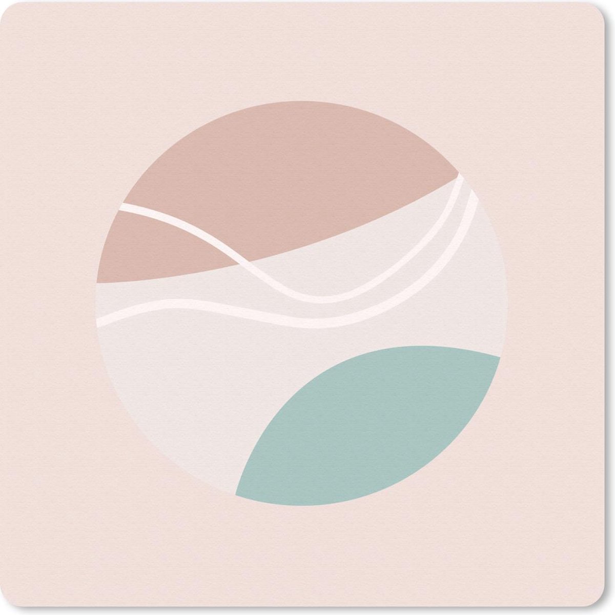 Muismat 30x30 cm - Mousepad Zomer - Tennisbal - Pastel - Muismatten
