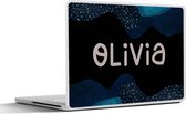 Laptop sticker - 13.3 inch - Olivia - Pastel - Meisje - 31x22,5cm - Laptopstickers - Laptop skin - Cover