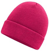 chapeau pour enfant jusqu'à 8 ans environ couleur GIRL PINK| bonnet tricoté classique chaud | tricoté en deux couches