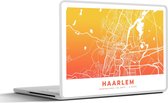 Laptop sticker - 17.3 inch - Stadskaart - Haarlem - Nederland - Oranje - 40x30cm - Laptopstickers - Laptop skin - Cover