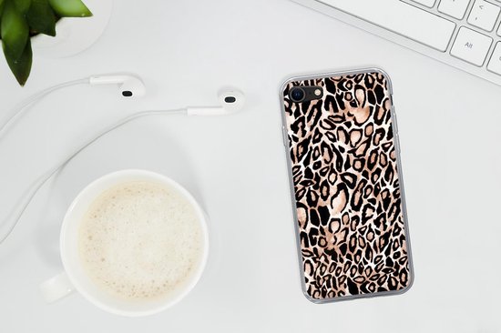 Coque iPhone 7 - Imprimé panthère - Zwart - Taches - Siliconen