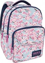 schooltas bloemen meisjes 25 liter 40 cm polyester roze