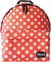 rugzak Dots 18 liter 30 x 40 x 15 cm polyester rood/wit