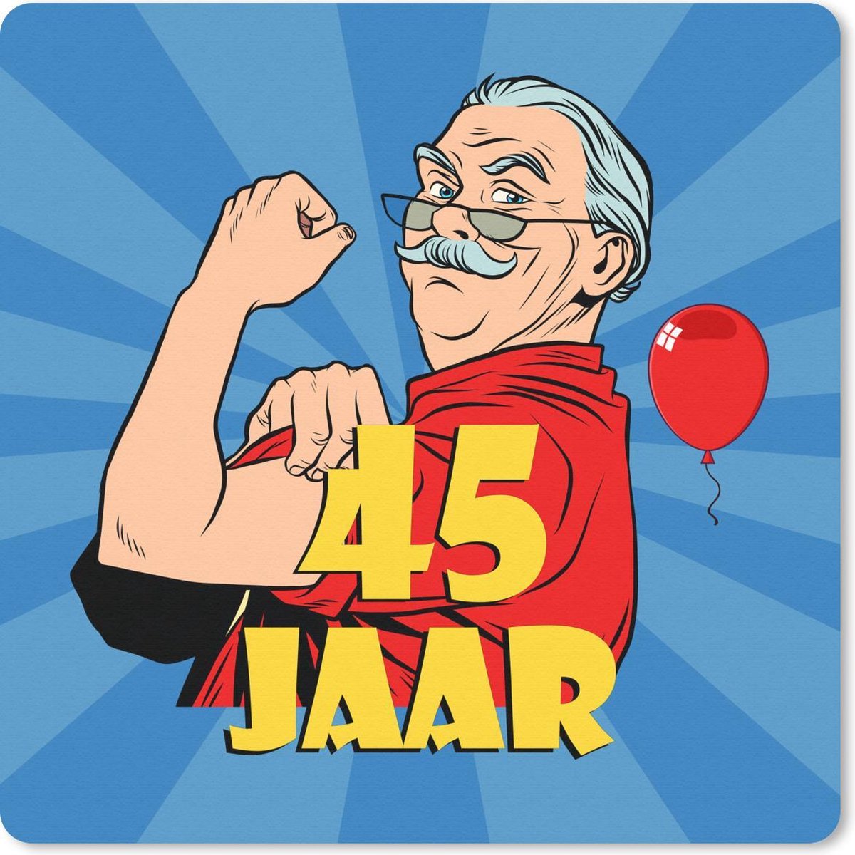 Muismat 30x30 cm - Mousepad Man - Jubileum - 45 Jaar - Muismatten