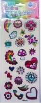 stickervel Laser junior 24 x 11 cm roze/geel/oranje