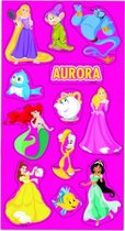 stickervel Aurora Princess meisjes 10 x 21 cm foam roze