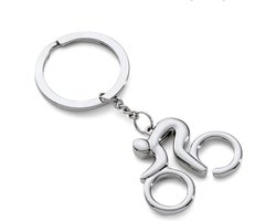 Sleutelhanger fietser - Wielrennen - Fiets - Racefiets - Sport - Wielrenner - RVS Sleutelhanger fietser - Wielrennen - Fiets - Racefiets - Sport - Wielrenner - RVS