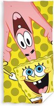 strandlaken Spongebob 70 x 140 cm katoen geel/roze