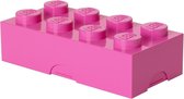 broodtrommel Brick 8 junior 20 x 10 x 7,5 cm PP roze