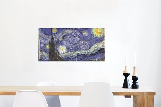 Affiche La Nuit étoilée - Vincent van Gogh - 80x40 cm