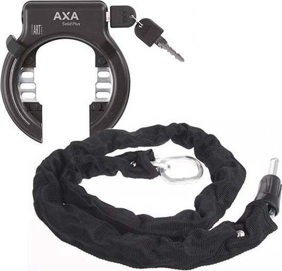 Grazen Uitvoeren vertrouwen AXA Solid Plus Fietsslot- ART2 - inclusief 140cm insteekketting – Ringslot  - Zwart | bol.com