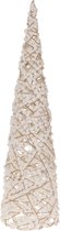 Rattan Cone Tree - incl 15 led lampjes - 60cm - Snowy white