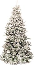 Black Box - Kunstkerstboom Fiss - H 155 cm - met sneeuw - incl 230 warmwitte LED-lampjes