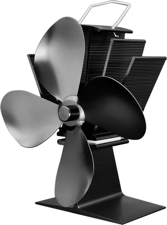 Ventilateur de cheminée - Ventilateur de poêle à bois - Ecofan 4 pales noir  | bol.com