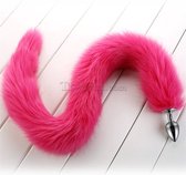 Lange Staart Butt Plug Anaal Plug met Roze Tail, geschikt voor Kittenplay