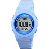 Xonix BAT-A03 - Horloge - Kinderen - Digitaal - Siliconen - Waterdicht - Lichblauw