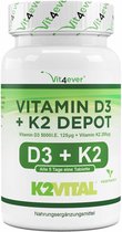 Vitamine D3, 5.000 IU/IE (125 mcg) + Vitamine K2, 200 mcg (MK-7) | 365 tabletten | Vit4ever