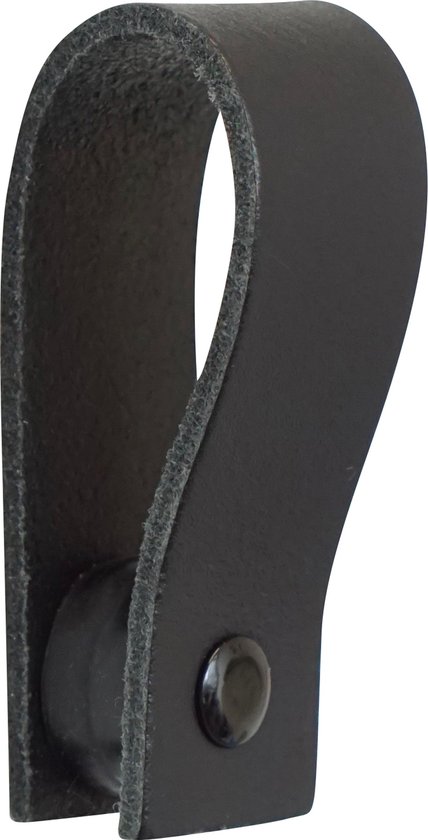 FIXER LE PRIX! 2x boucle magnétique en cuir | NOIR (crochet à serviette - crochet à serviette - boucle à serviette - cintre à serviette)