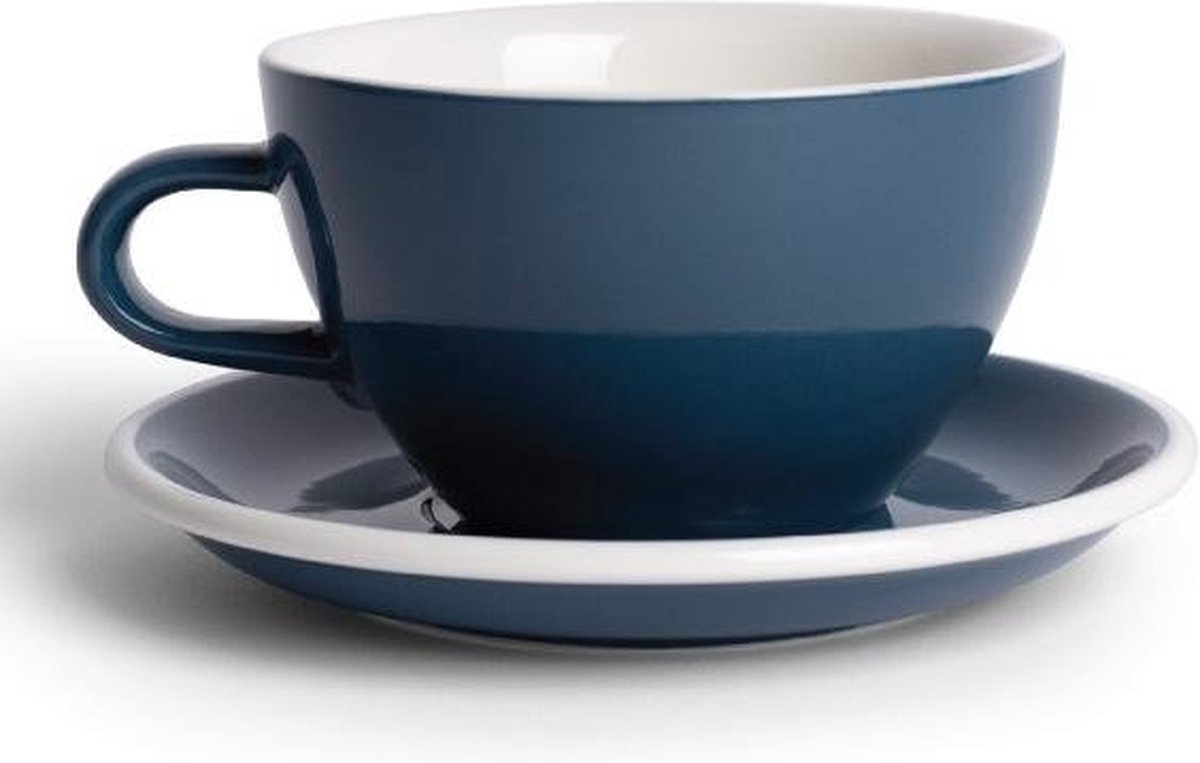 ACME Cappuccino Large kopen schotel -280ml - Whale (blauw) - porselein servies - Latte Macchiato
