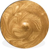 WallCircle - Wandcirkel - Muurcirkel - Cirkel - Gouden - Verf - Aluminium - Dibond - ⌀ 120 cm - Binnen en Buiten XXL