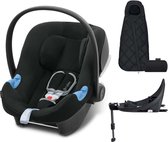 Cybex Autostoel Aton B I Size Volcano Black + Cybex Base M + Cybex Voetenzak Snøgga Mini