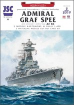 bouwplaten, modelbouw in karton Admiraal Graf Spee, schaal 1/400