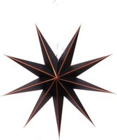 Poinsettia de luxe Floz Design - poinsettia noir - noir mat et cuivre - 60 cm - commerce équitable