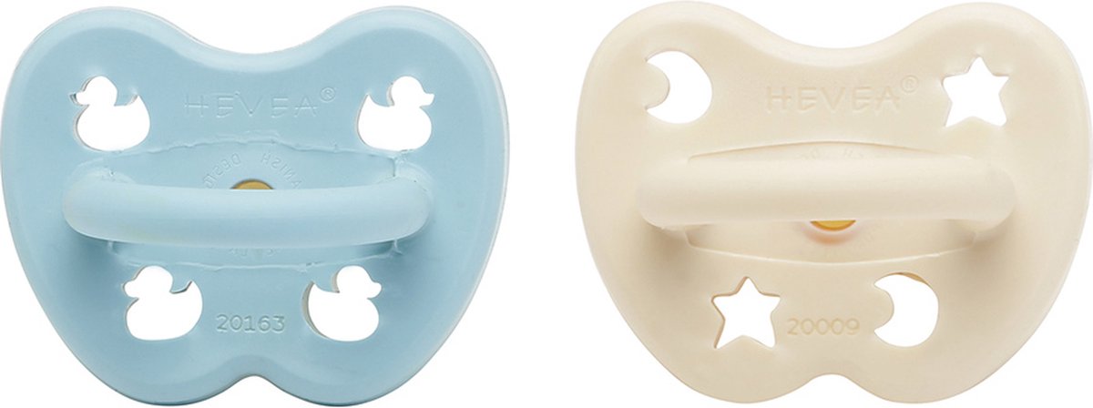 Two-Pack Round Teat Newborn 0+ Months (Baby Blue & Milky White)