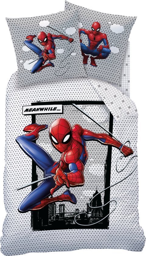 SpiderMan Dekbedovertrek Hero - Eenpersoons - 140 x 200 cm - Katoen