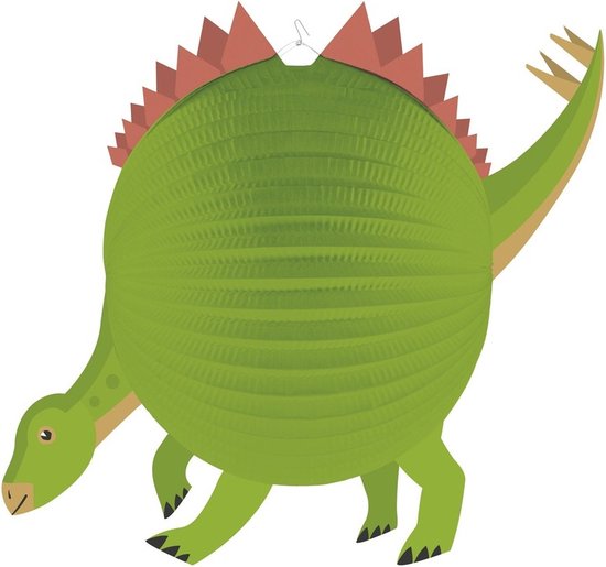 Lampion Dinosaurus - 2x - D25 cm - groen - karton - dino - sint maarten - 11 november — afbeelding 2