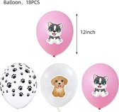 Set met 6 honden ballonnen Sweet Dogs - hond - ballon - honden ballon - hondenfeest - honden verjaardag - huisdier - decoratie