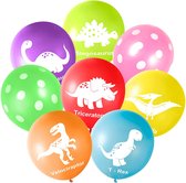 BOTC Dinosaurus Ballonnen - 16 PCS * 12" Dinosaurs Latex Balloons - 8 kleuren