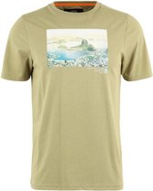 BLACK AND GOLD POSTALOS T-SHIRT KHAKI MAAT M