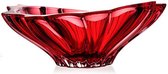 Bol en cristal rouge PLANTICA - Cristal de Bohême - bol à fruits de luxe rouge - 33 cm