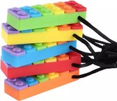 Bijtketting-Kauwketting- Legoblokje- Rainbow- Brick-Regenboog