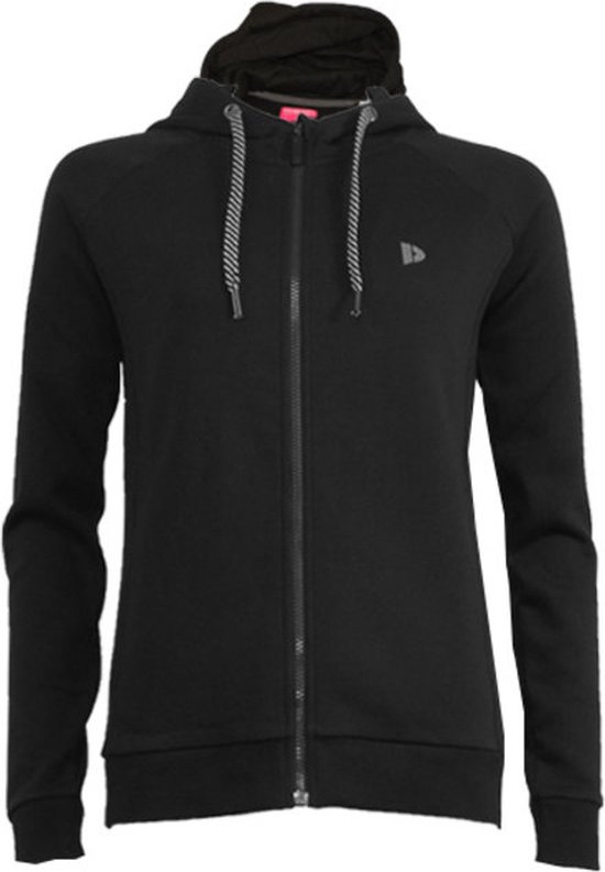 Donnay avec capuche Anna - Pull de sport - Femme - Taille L - Zwart