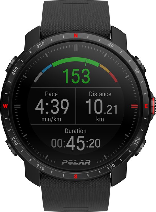 Polar Grit X Pro Premium Outdoor Multisporthorloge GPS - Zwart