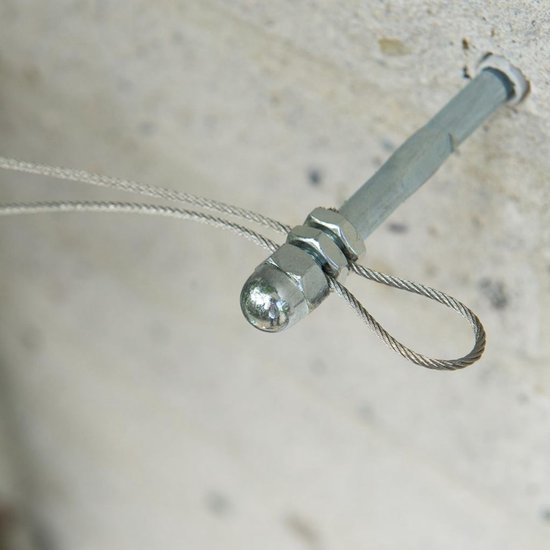 Nature - Spandraadsysteem voor klimplanten - 10m - verzinkte kabel - spandraad