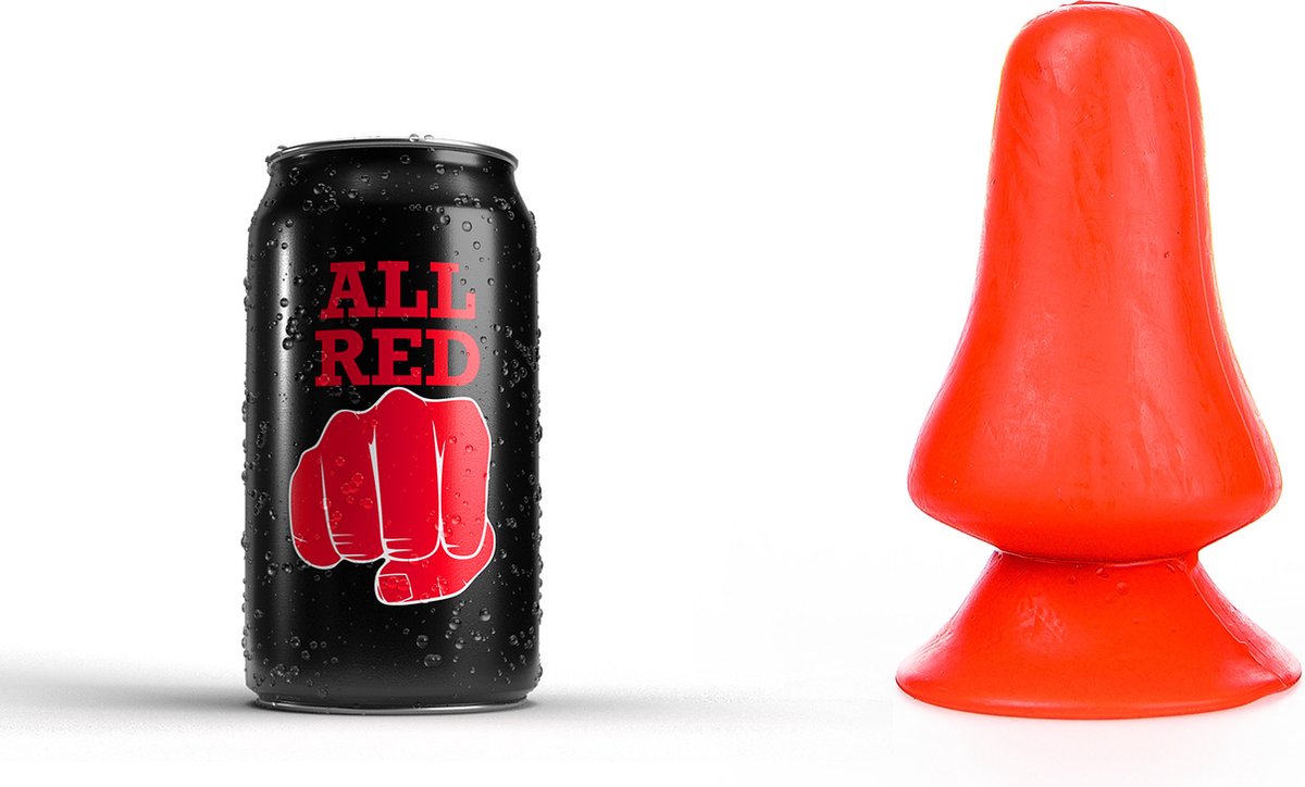 Goedkoopste All Red Buttplug 12 x 7 cm - rood