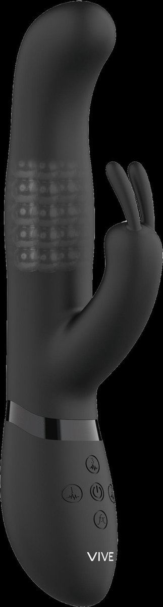 Goedkoopste VIVE by Shots - Izara - Rotating Beads Rabbit Vibrator - Black