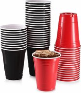 Black Cups & Red Cups- 50 stuk(s) - Beerpong Drankspel - Plastic Bekers